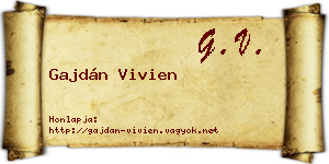 Gajdán Vivien névjegykártya